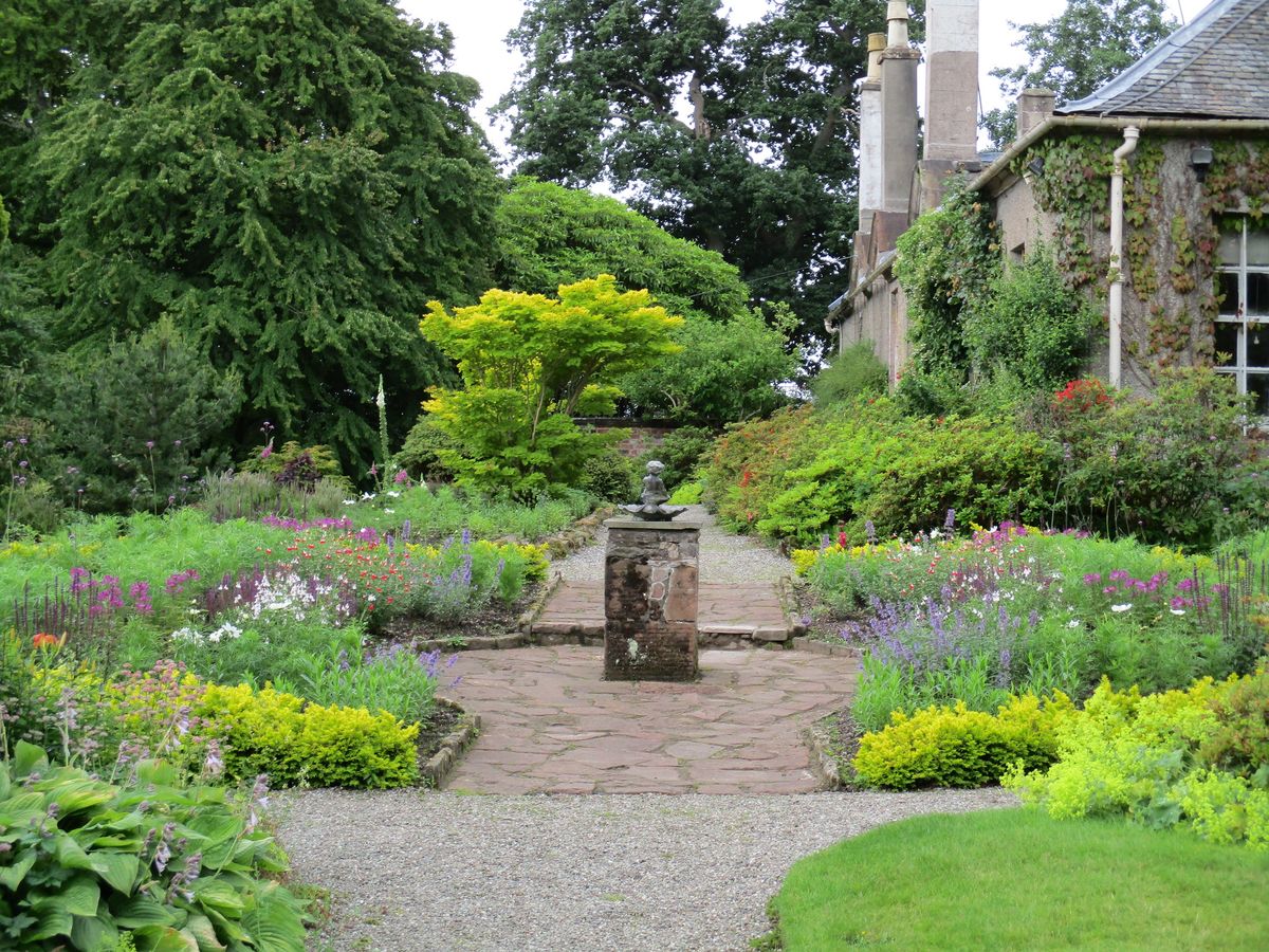 Herbaceous borders around the Bird Bath, Geilston Garden