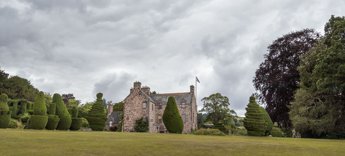 Fingask Castle surrounded by trees