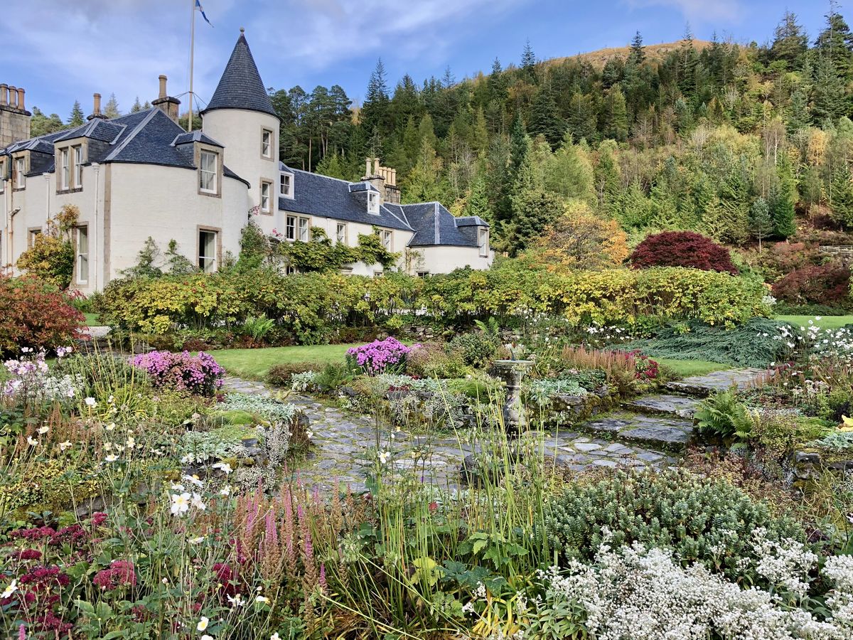 Attadale - sunken garden in October