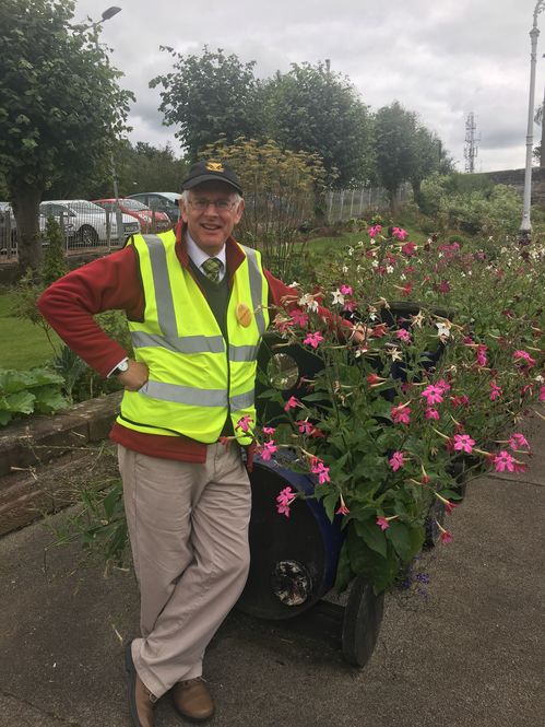 Louis Wall who led a team of volunteers at Dumfries Station Garden. Sent by Sarah Landale, District organiser for Dumfriesshire
